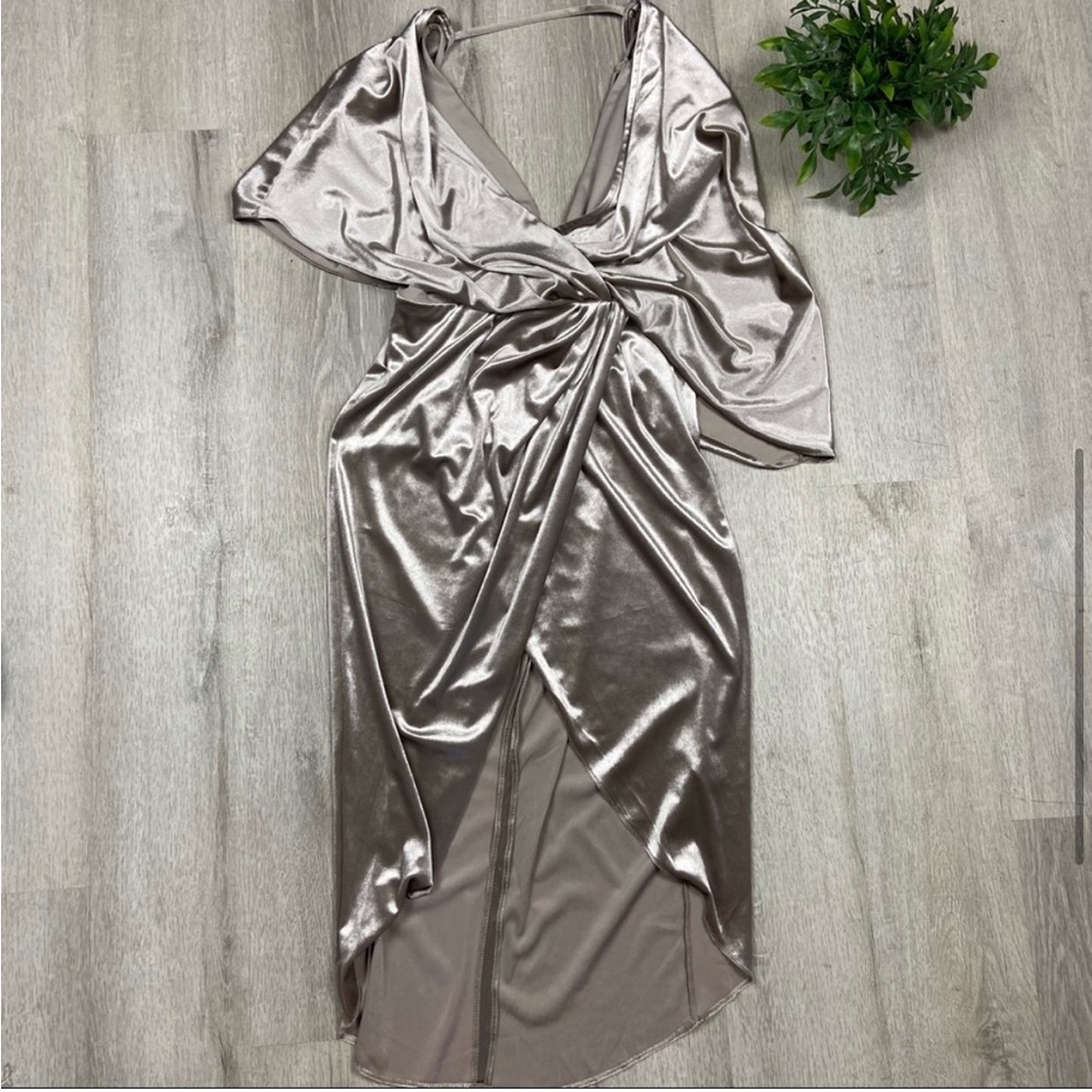 ASOS Velvet Asymmetric Kimono Sleeve Dress TALL
